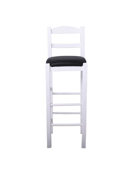 SIFNOS Bar Stool Beech Impregnation Lacquer White-Pu Black