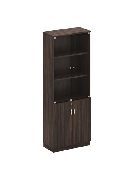 BOOKCASE 80x40x211cm Dark Walnut