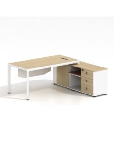 THESIS Reversible Desk 160x160cm Beech/White