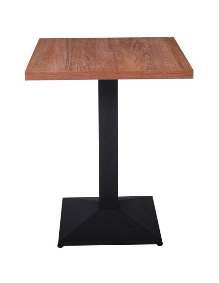 MARCO Table 60x60cm Walnut Melamine-Black Base 41x41cm