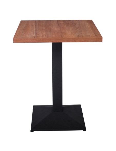 MARCO Table 60x60cm Walnut Melamine-Black Base 41x41cm