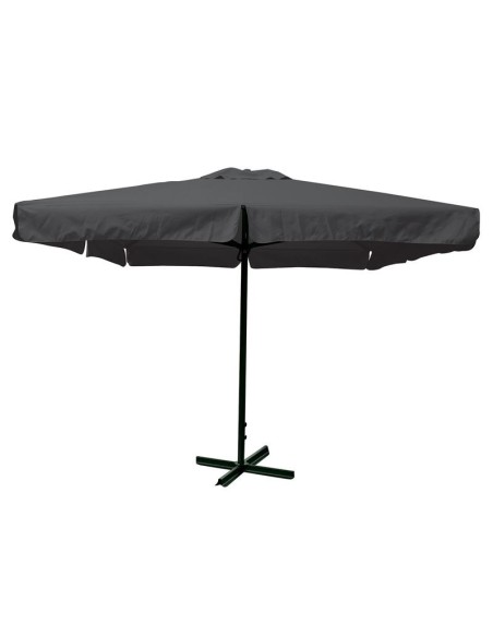 UMBRELLA 4x4m Alu Anthracite-Fabric Grey(250gr)-with base (heavy duty)