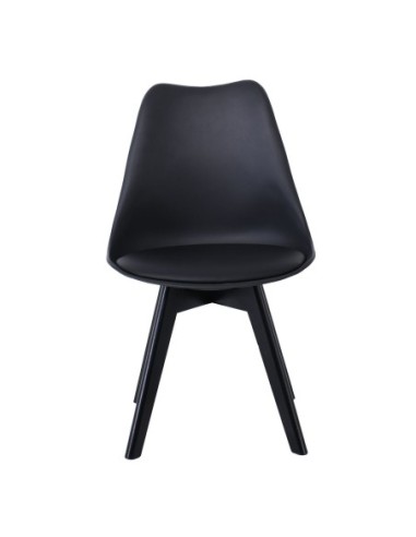 MARTIN Καρέκλα Ξύλο Μαύρο, PP Μαύρο...