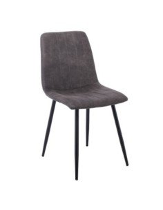 ARIA Chair Metal Black, Anthracite Suede Fabric