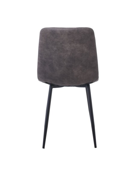 ARIA Chair Metal Black, Anthracite Suede Fabric