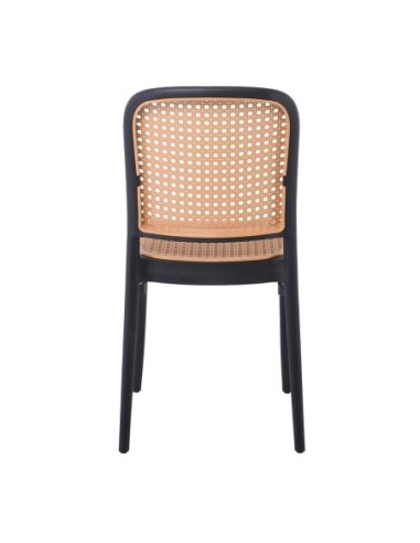 FLORENCE Stacking Chair PP Black-Beige