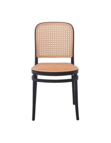 FLORENCE Stacking Chair PP Black-Beige