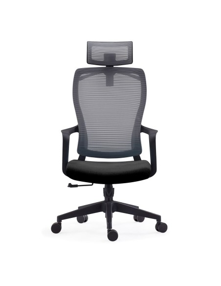 BF3850 Manager Armchair Grey Mesh-Black Fabric