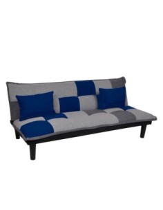 FENDER Καναπές - Κρεβάτι Σαλονιού - Καθιστικού, Ύφασμα Patchwork Blue
