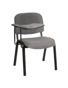 SIGMA Καρέκλα - Θρανίο Μέταλλο Βαφή Μαύρο, Ύφασμα Γκρι