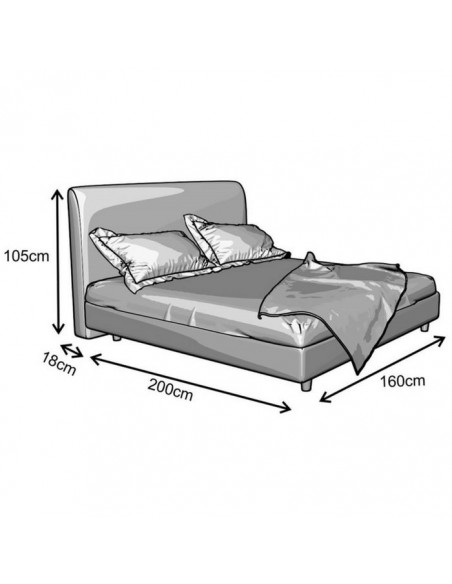 Κρεβάτι KANSAS Media Strom 160×200 cm