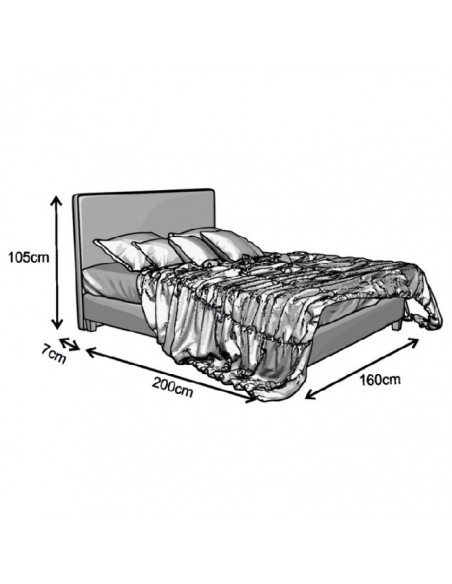 LIVORNO Bed Media Strom 160×200 cm