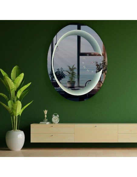 Q10 Mirror - Clock by PL Mirrors