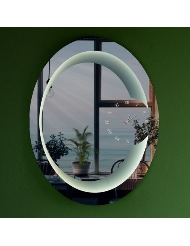 Q10 Mirror - Clock by PL Mirrors