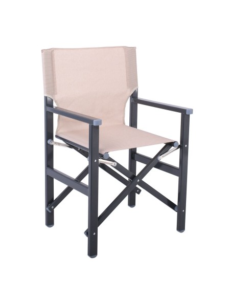 Director Armchair, Aluminium Anthracite, Textilene (one piece) Beige
