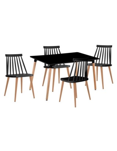 LAVIDA-ART Set (Table 120x80cm+4...