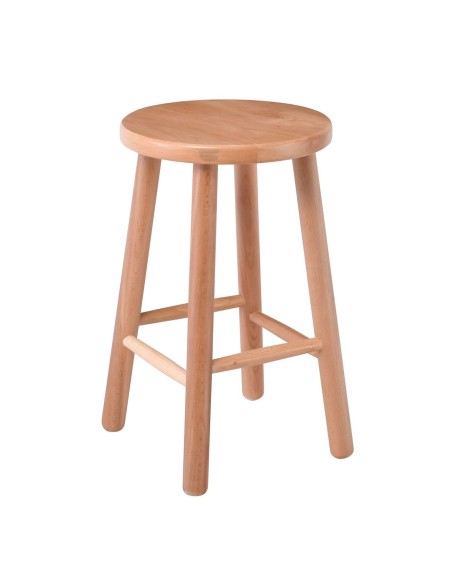 ΟΞΙΑ Σκαμπό Βοηθητικό Στρογγυλό, Λούστρο Φυσικό