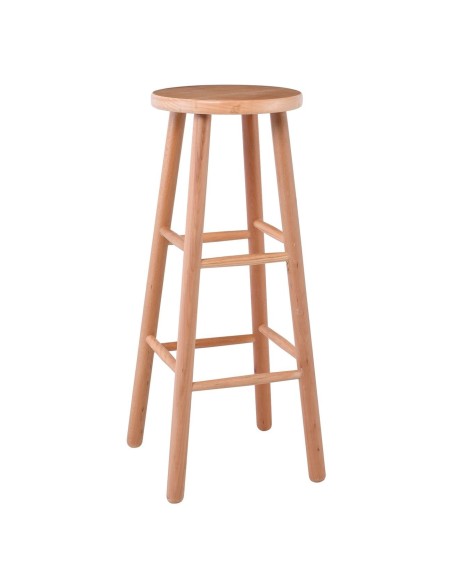 ΟΞΙΑ Σκαμπό BAR Στρογγυλό, Λούστρο Φυσικό