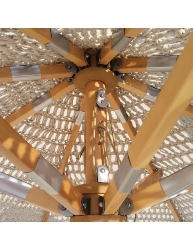 Wooden Beech UMBRELLA D250cm, Macrame...