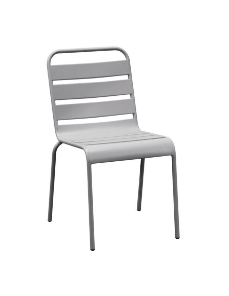 BRIO Stacking Chair-Pro Metal Cool Grey 4C