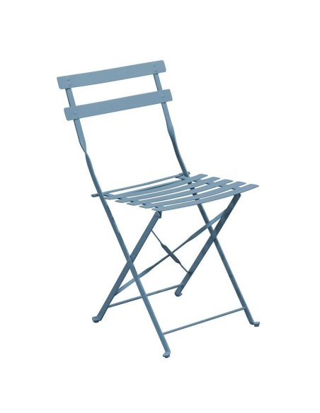 ZAPPEIOU Pantone Folding Chair Metal Sandy Blue 5415C