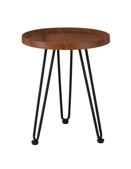 MATRIX Coffee Table D.45x55cm Walnut-Metal Black