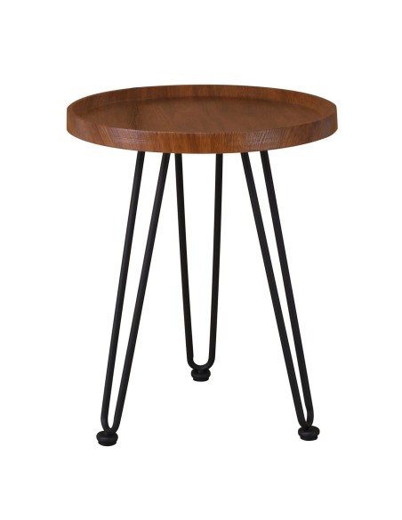 MATRIX Coffee Table D.45x55cm Walnut-Metal Black