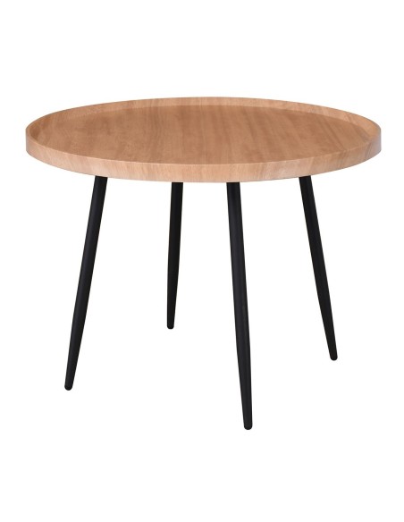 MATRIX Coffee Table D.70x52cm Natural-Metal Black