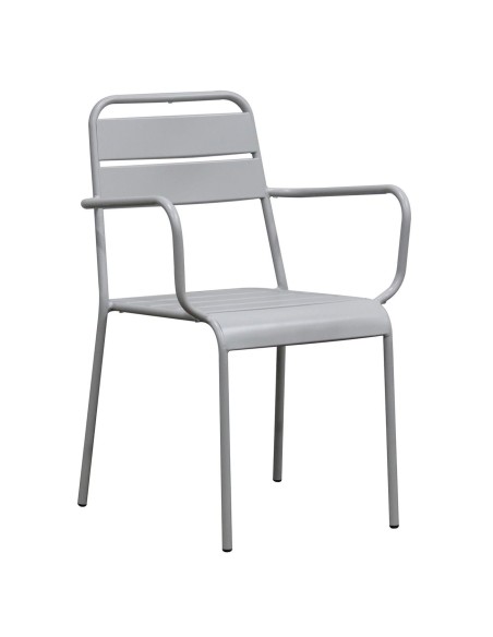 BRIO Πολυθρόνα-Pro Στοιβαζόμενη, Μέταλλο Βαφή Cool Grey 4C