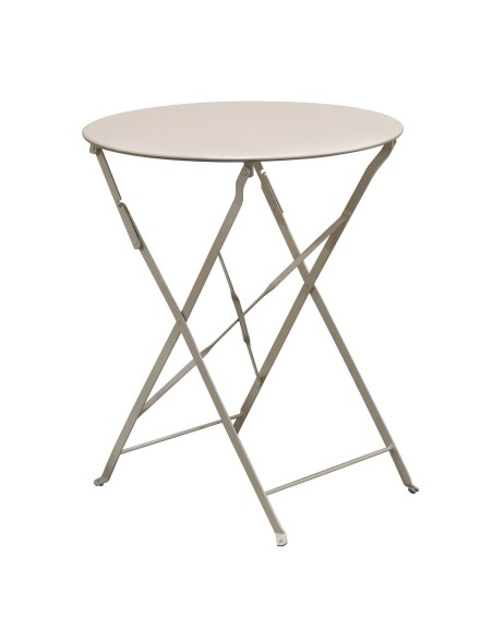 ZAPPEIOU Pantone Folding Table D.60cm Metal Beige 14-1212