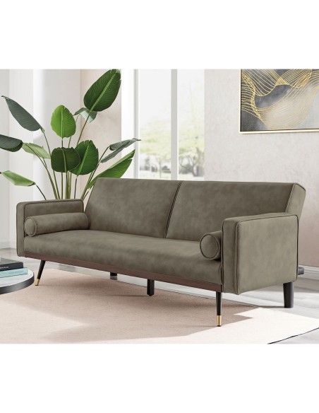 CLICK Sofa-Bed Fabric Suede Cappuccino