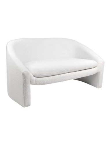BONO 2-Seater Sofa Teddy White Fabric