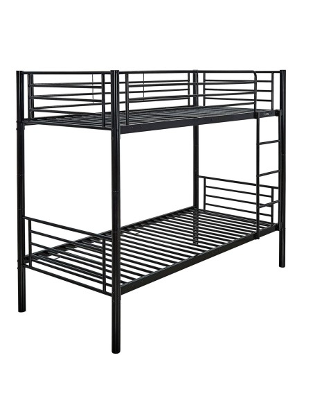 TIVOLI Κρεβάτι Κουκέτα Μέταλλο Βαφή Μαύρο