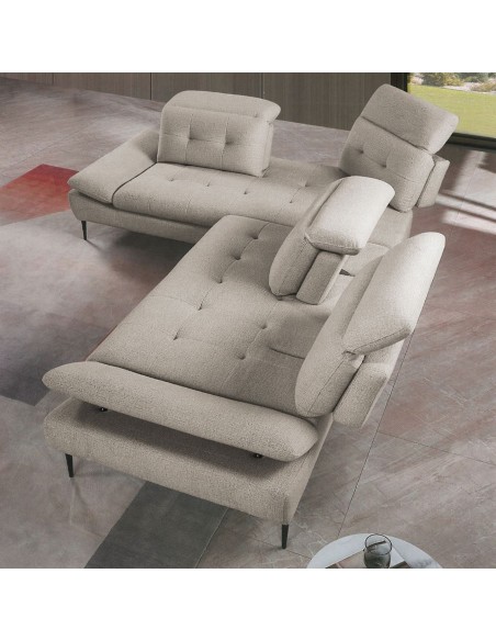 SELBY Left Facing Corner Sofa Fabric Beige