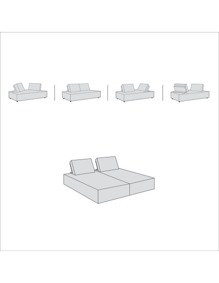 BRISTOL Multifunctional Corner Sofa Fabric Light Grey