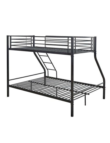 DOUBLE Deck Bed (140x190+90x190)cm Metal Black