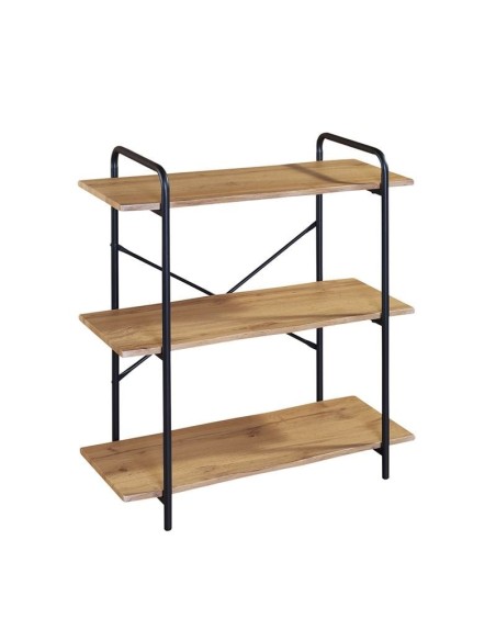 BOOKCASE 80x34x80cm Metal Black-Sonoma