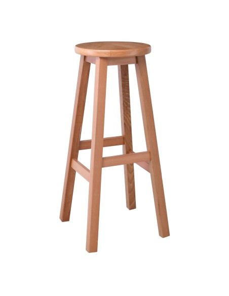 ΟΞΙΑ Σκαμπό BAR Τετράγωνο, Λούστρο Φυσικό