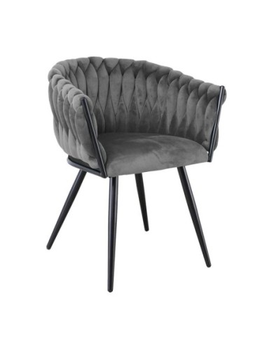 VERDI Armchair Metal Black-Fabric...