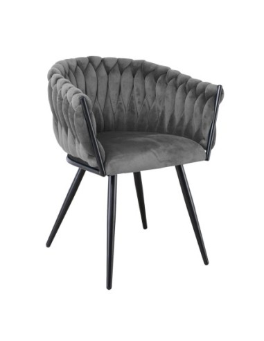 VERDI Armchair Metal Black-Fabric...