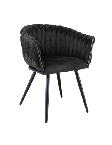VERDI Armchair Metal Black-Fabric...