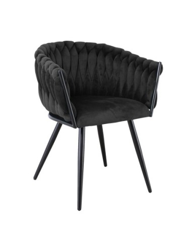 VERDI Armchair Metal Black-Fabric...