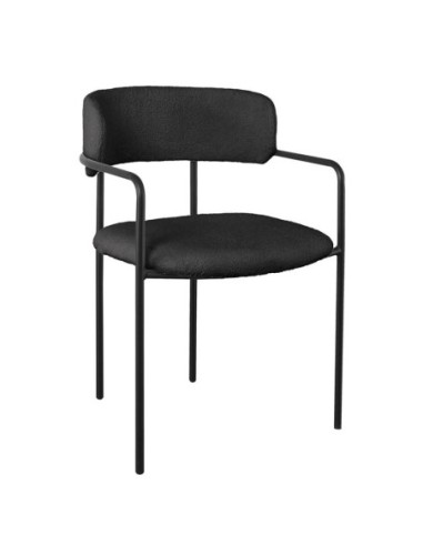 GILLAN Armchair Metal Black-Teddy...