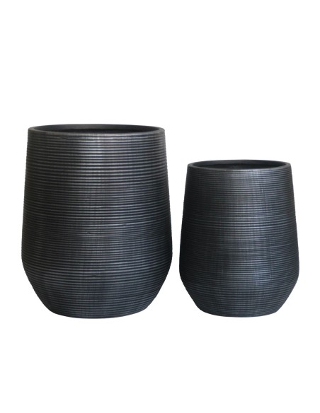 FLOWER POT-17 Set 2pcs-Cement Anthracite