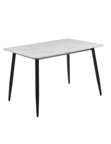 DATUM Table 120x80cm Mdf White Marble...