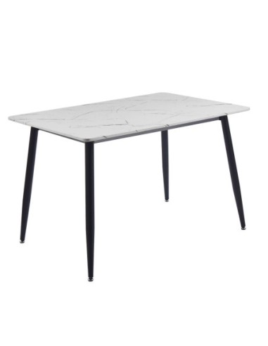 DATUM Table 120x80cm Mdf White Marble...