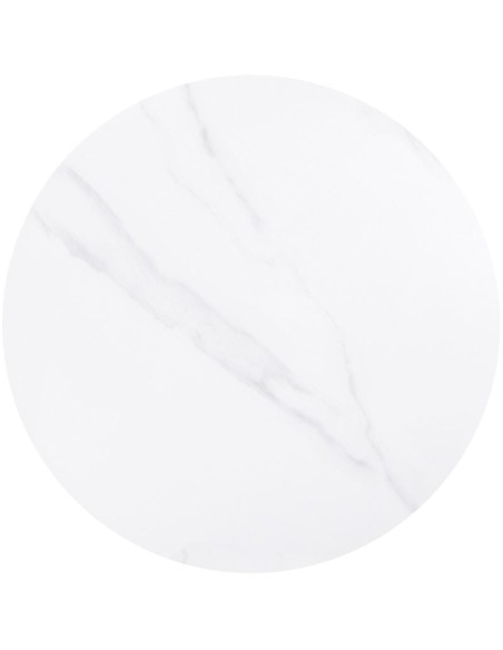 Sintered Stone Table Top D.60cm-11mm White Marble (under MDF 40x40cm)