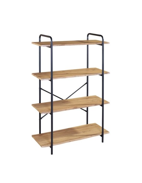 Ραφιέρα Μέταλλο Βαφή Μαύρο, Απόχρωση Sonoma