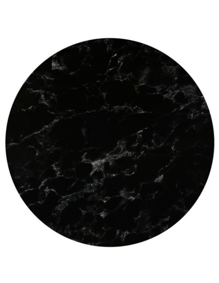HPL Table Top D.80cm-12mm Black Marble (UV)