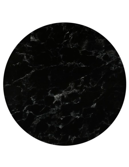 HPL Table Top D.80cm-12mm Black Marble (UV)